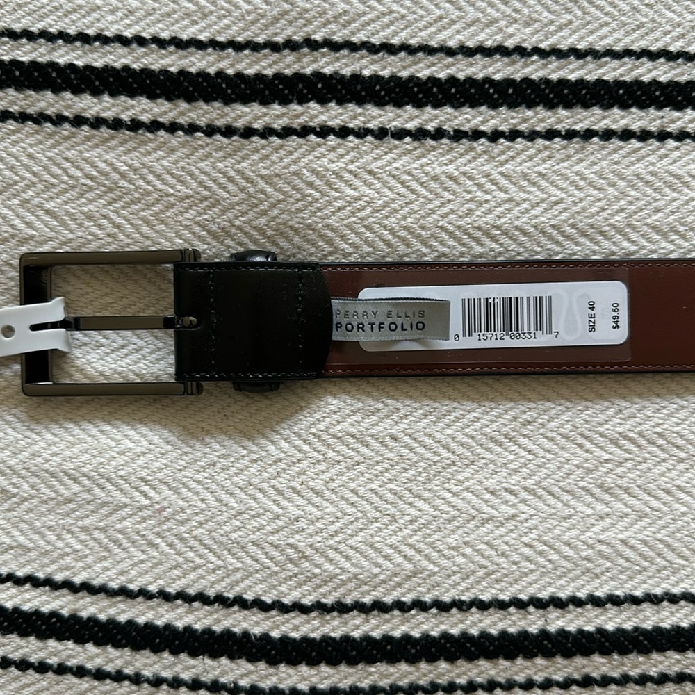 Perry Ellis Portfolio Size 40 Black Belt - NWT